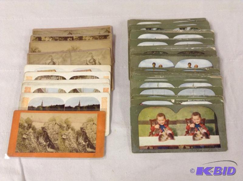 lot 14 image: Antique Perfecscope Stereoviewer Cards
