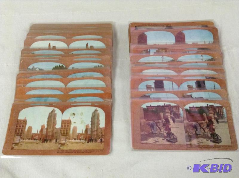 lot 18 image: Antique Perfecscope Stereoviewer Cards