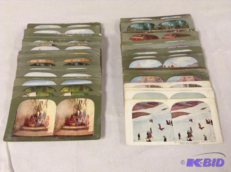 lot 35 image: Antique Perfecscope Stereoviewer Cards