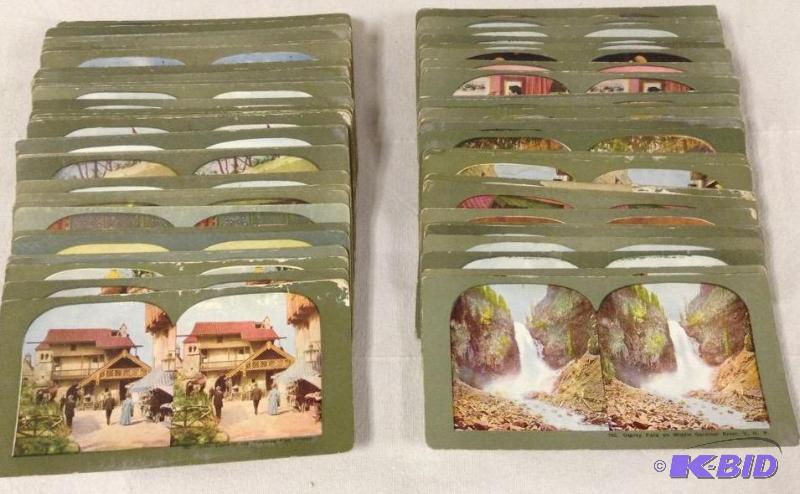 lot 36 image: Antique Perfecscope Stereoviewer Cards