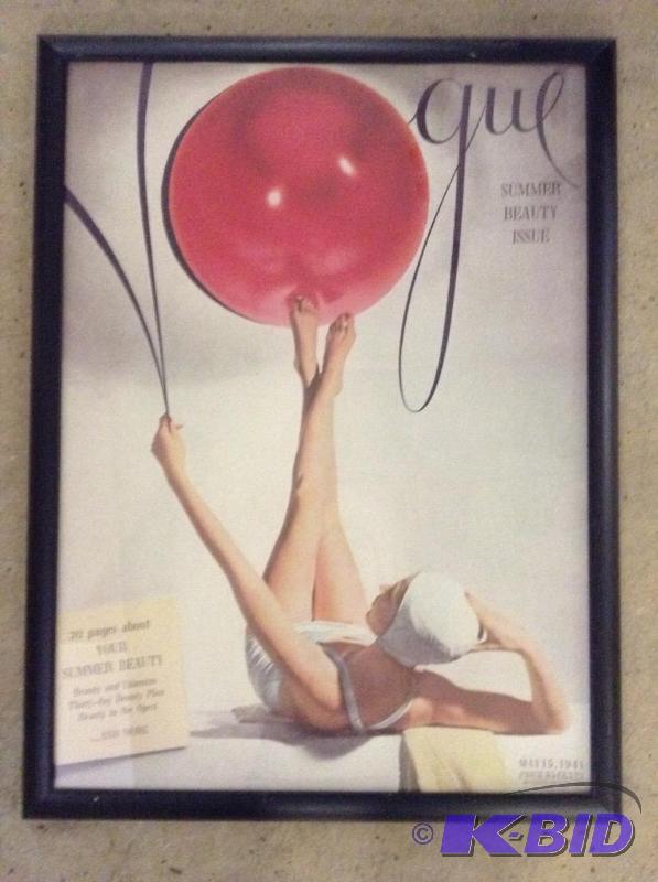 lot 51 image: Framed Vogue Cover Print
