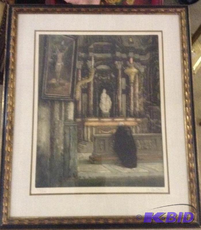 lot 56 image: Beautiful Vintage Church Alter Print