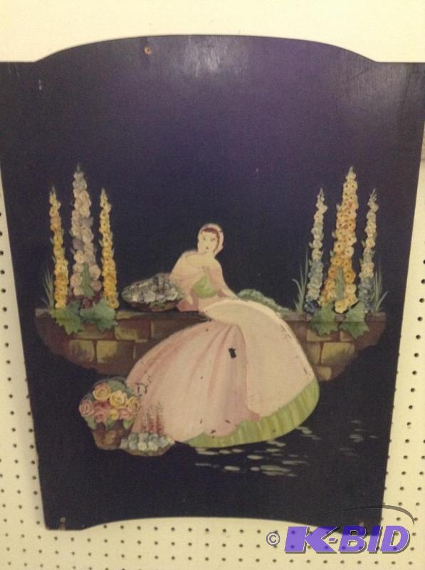 lot 57 image: Vintage Victorian Fireplace Screen Front