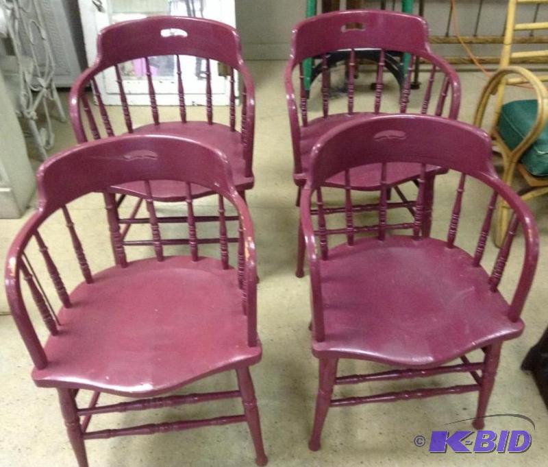 lot 77 image: Set of Four Windsor Dining Chairs - PROJECT ALERT