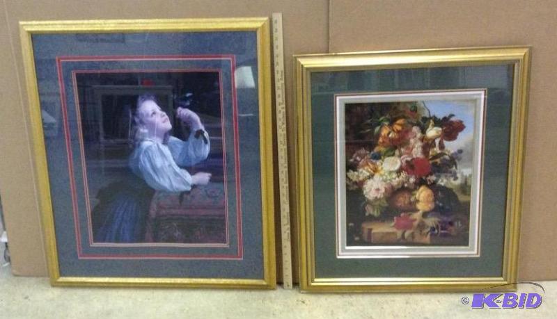 lot 89 image: Pair of Pictures in Golden Frames