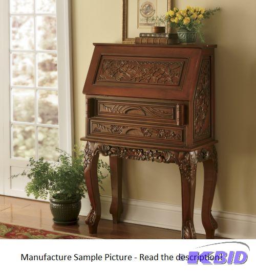Carved Secretary - It has two drawers and a d...