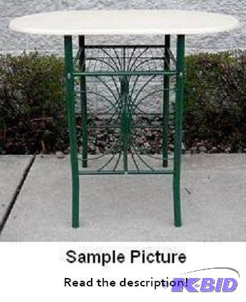 Green Bistro Table - A sleek design with grac...