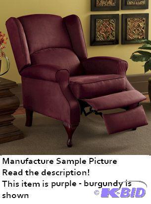 Purple Wingback Recliner Chair - This wingbac...