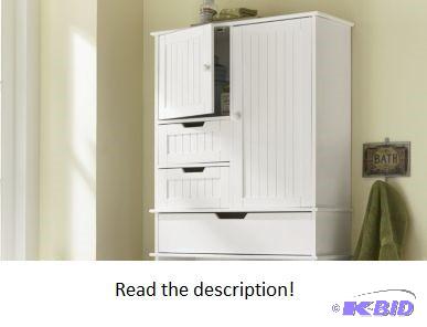 Seacliff Space Saver - White - Composite wood...