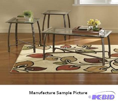 Three Piece Gold Brushed Table Set - Looking ...