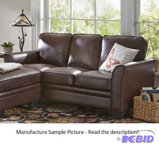 Dark Brown Like Leather Braddock Sofa Exclusi...