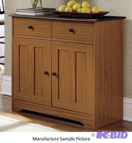 Katie Sideboard - Black top and oak finish - ...