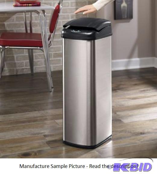 Brushed-Finish Trash Bin -&nbspMade of brush...