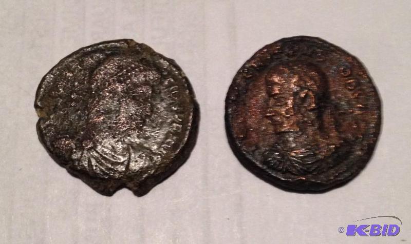 (2) Ancient Roman Coins 1500 Years Old
