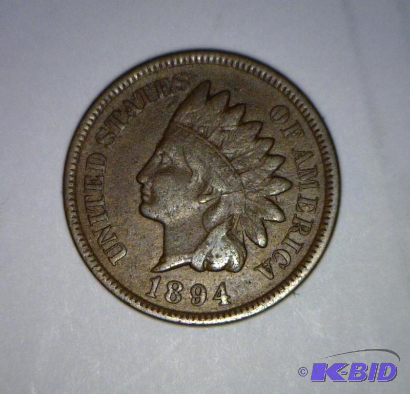 1894 Better Date Indian Head Cent in VF Grade