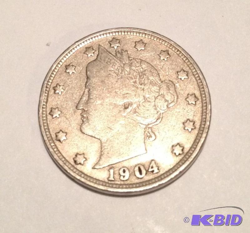 1904 Liberty Head Nickel Nice Grade VF