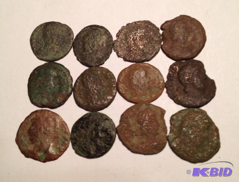 (12) Ancient Roman Coins 1500 Years Old