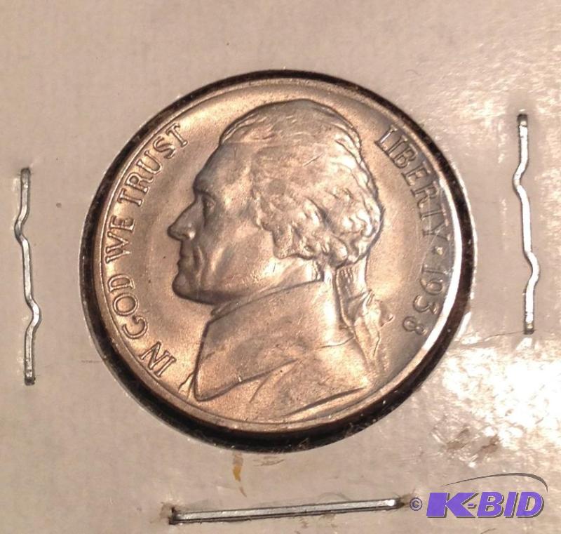 1938-D First Year Issue Jefferson Nickel in a Nice BU grade