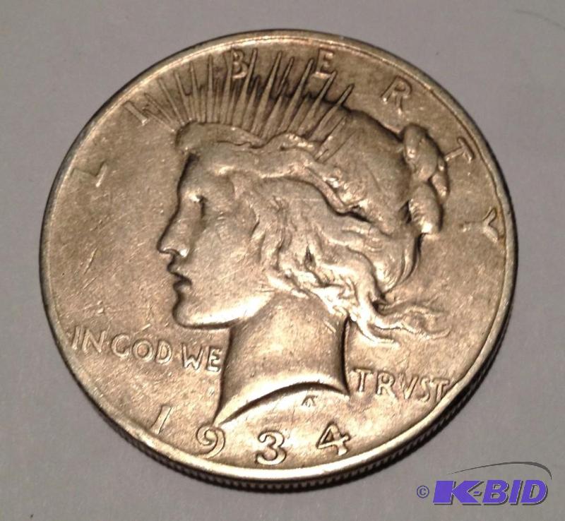 1934-S Peace Silver Dollar Key Date Nice Collector Grade