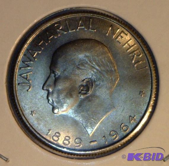1964 India Paise with a Nice  Doubled Die Reverse  The Star is Strongly Doubled Gem BU Grade Rare