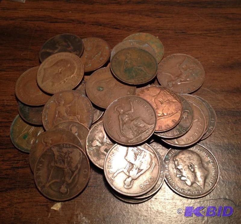(35) 1872-1948 Great Britain Large Cents