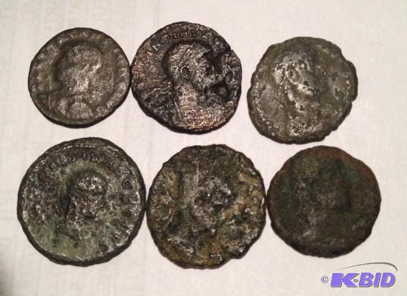 (6) Ancient Roman Coins 1500 Years Old