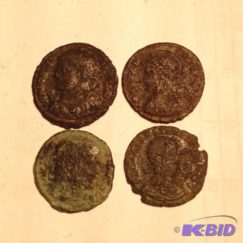 (4) Ancient Roman Coins 1500 Years Old