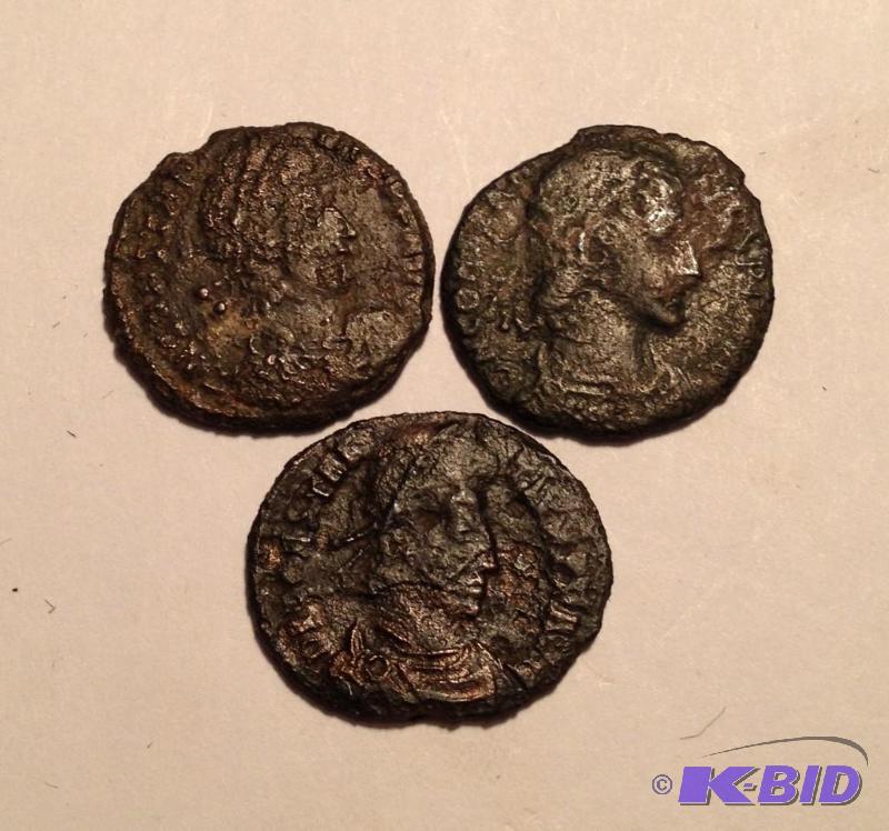 (3) Ancient Roman Coins 1500 Years Old