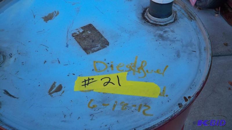55 GALLON BARREL SET UP FOR FUEL OIL WITH FIL...