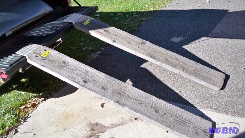 PAIR OF WOODEN RAMPS FOR RIDING MOWER...