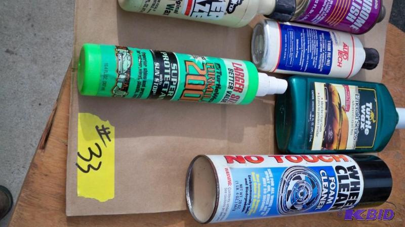 CAR CARE KIT, MISCELLANEOUS CLEANERS AND WAX...