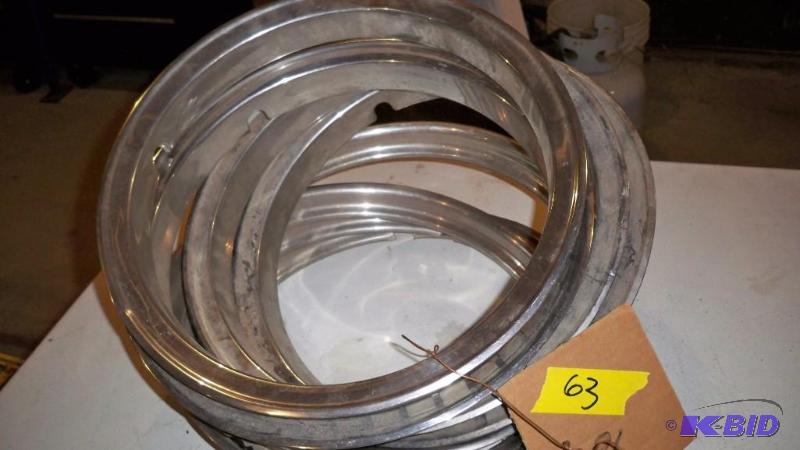 2 SETS OF 4, CHROME 16&quot WHEEL TRIM RINGS...