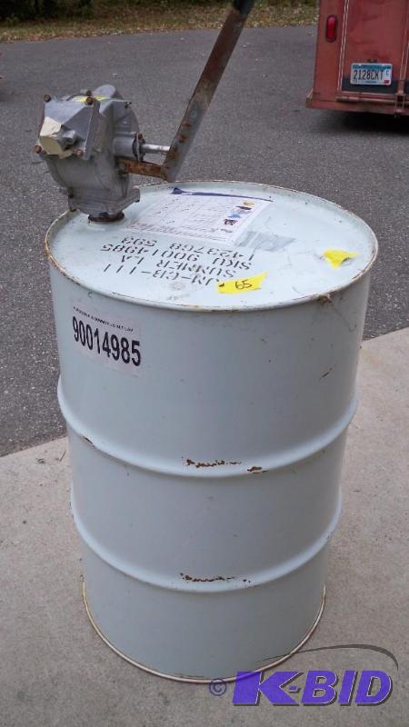 55 GALLON BARREL WITH HAND PUMP (NEVER HOOKED...