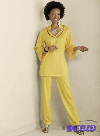 lot 13 image: Golden Yellow Vickie Pant Set  - Size 2X...