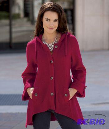lot 28 image: Monroe & Main Red Boiled Wool Jacket ...
