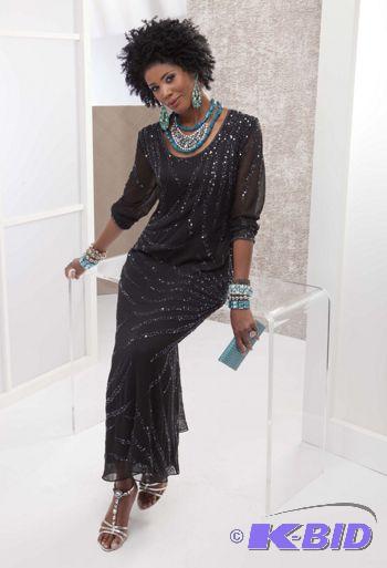 lot 51 image: Ashro&nbspBlack Tilda&nbspBeaded Gown ...