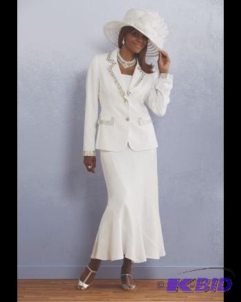 lot 57 image: Ashro&nbspWhite Leading Lady Skirt Suit - Si...