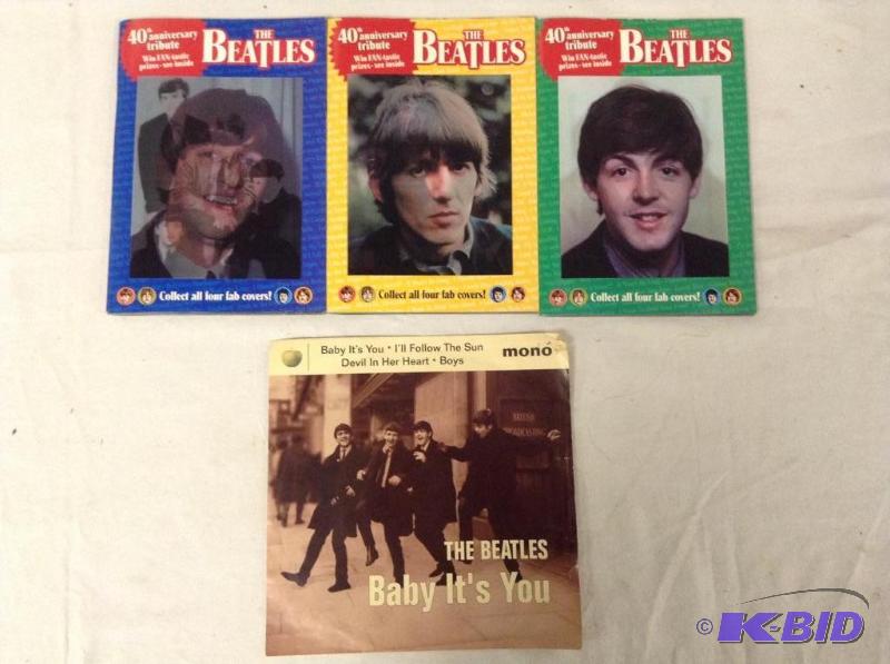 lot 31 image: Beatles Booklets & 45 RPM Record