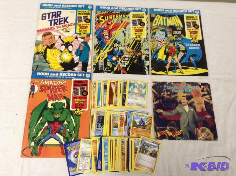 lot 32 image: Super Hero Book Record Set & Pokeman Cards