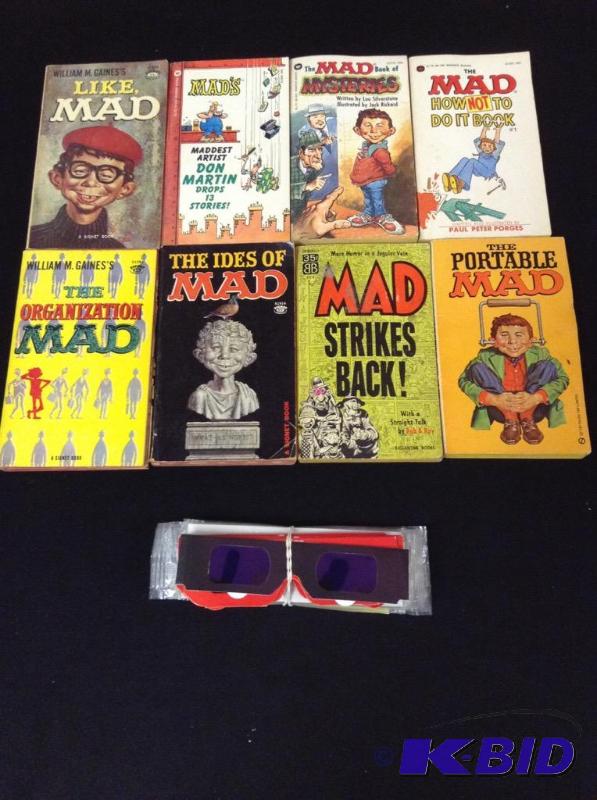 lot 85 image: MAD Paperback Book Collection and 3D Eyewear