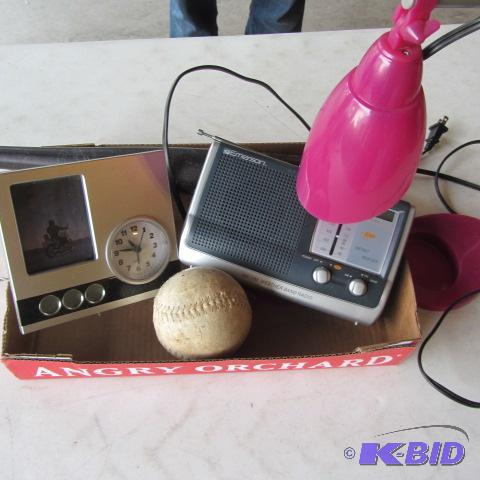 lot 131 image: Weather Radio, Desk Lamp