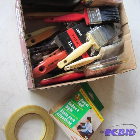 lot 136 image: Paint Brushes, Carpet Tape