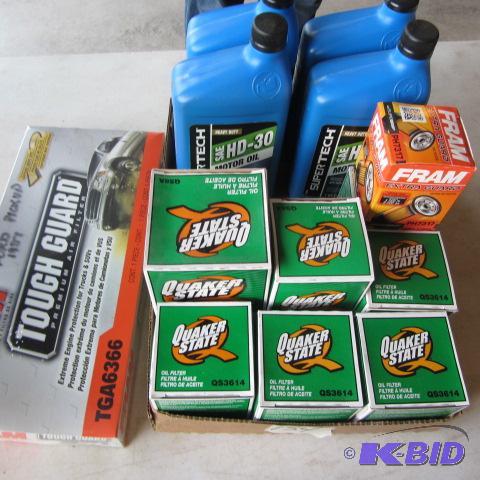lot 154 image: Motor Oil 30W, Filters