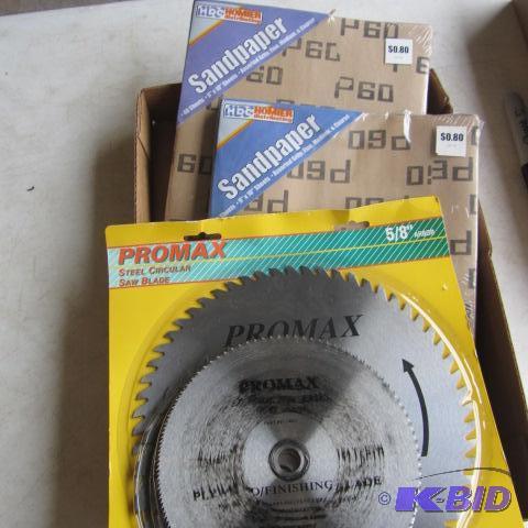 lot 197 image: Saw Blades, Sand Paper