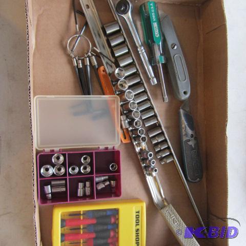 lot 203 image: Socket Set, Wrenches, Knives