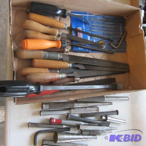 lot 209 image: Pry Bar, Punches, Chisels