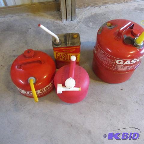 lot 231 image: Metal & Plastic Gas Cans