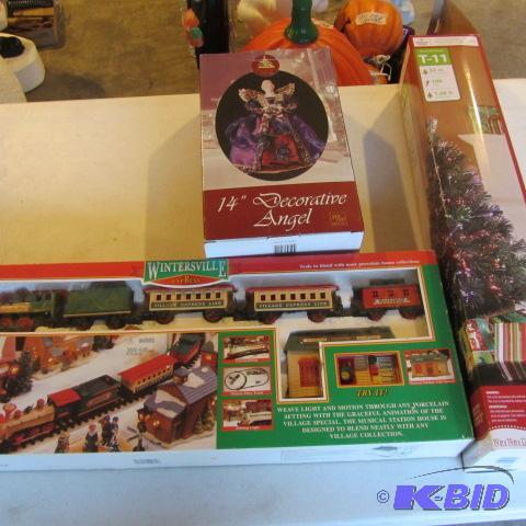 lot 239 image: Christmas Train, Angel, Tree