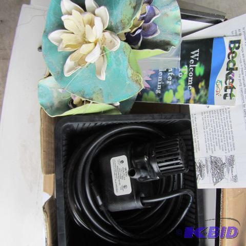 lot 45 image: Pond Pump, Lily Pads