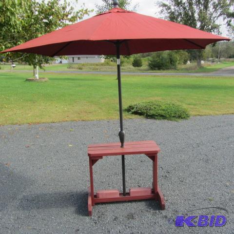 lot 52 image: Cocktail Table & Umbrella